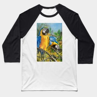 Blue and Gold Macaws #1 Baseball T-Shirt